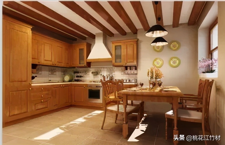 厨房怎么做好看耐用,竹木纤维板厨房装修效果图