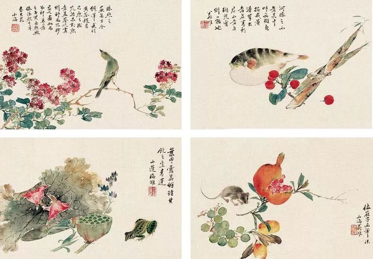 清代花鸟鱼虫画,清代国画名家花鸟鱼虫