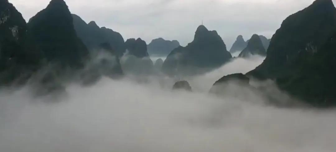 震撼的桂林山水视频,震撼大雾