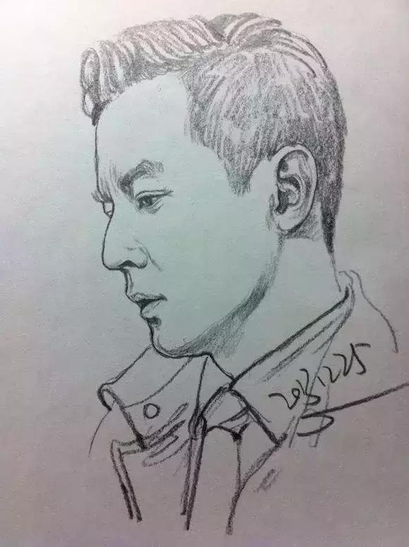 人物速写肖像画,速写是看一眼就能画出来的吗