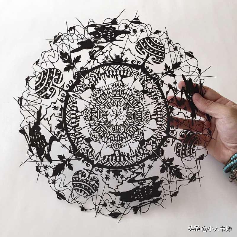 日本剪纸大神,龙猫剪纸手工制作