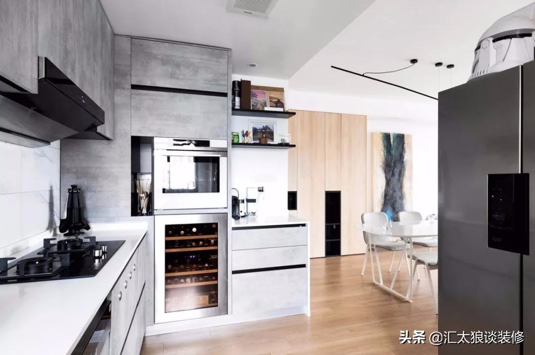 灰白绿原木家具装修风格,黑白灰原木简约风格