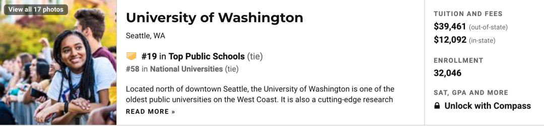 2021年美国康涅狄格大学排名,2023年usnews全美公立大学排名