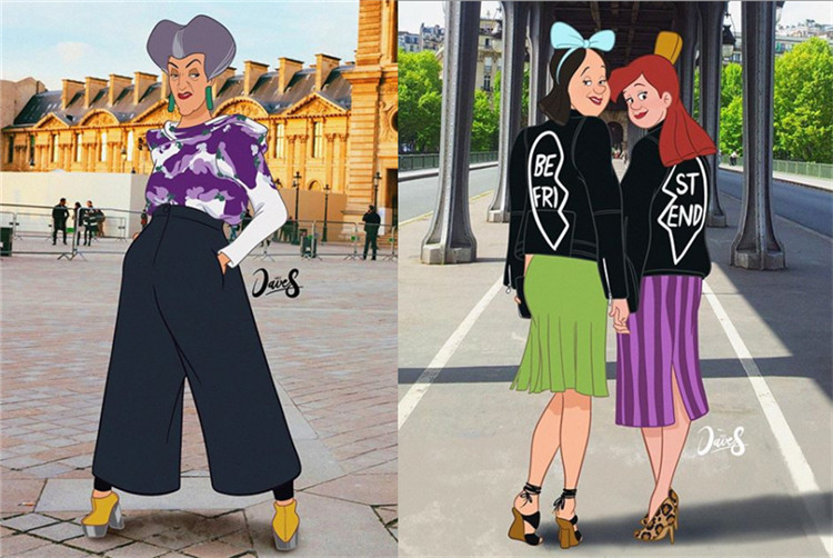 ins博主衣服改造,迪士尼gucci联名红毛衣搭配