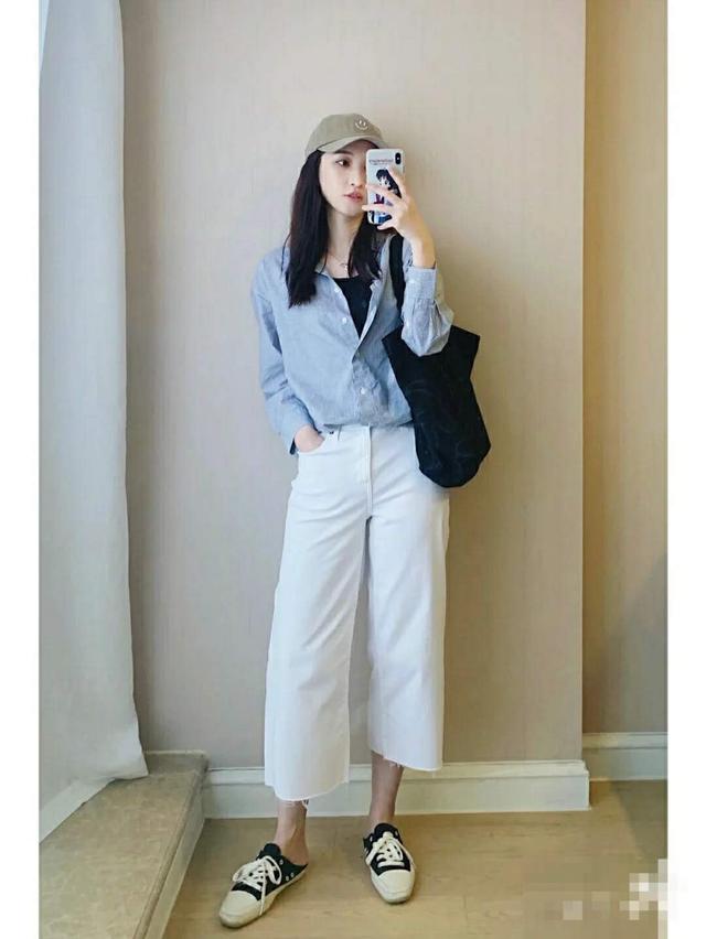 直筒裤穿搭优衣库,优衣库细条纹裤的最佳搭配