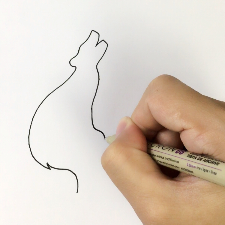 禅绕画,真没想到还可以这样画出一只狼!太有艺术感了吧?