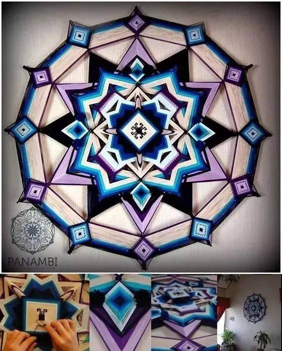 粗毛线绕花朵教程,毛线筷子绕花朵教程