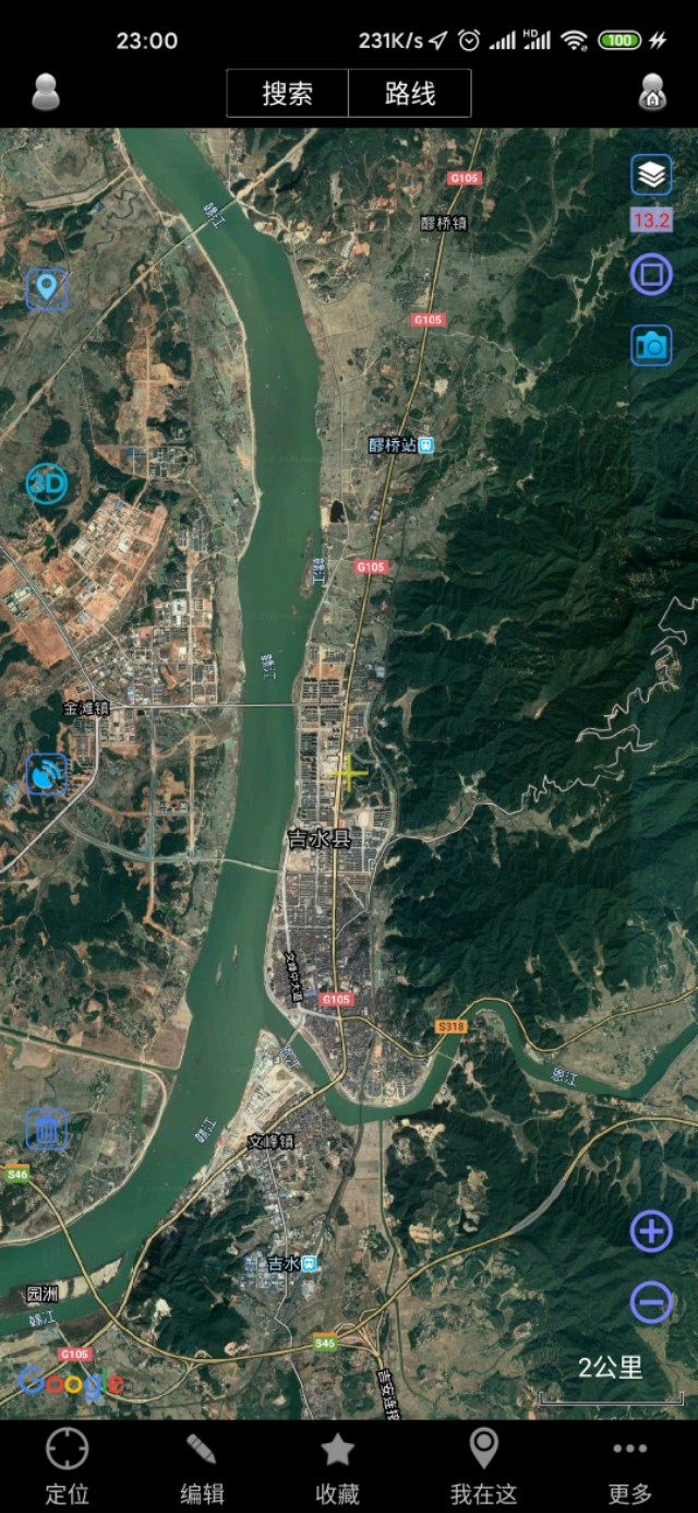 吉安市十县两区一县级市城区城建面积直观对比（同一比例尺下）