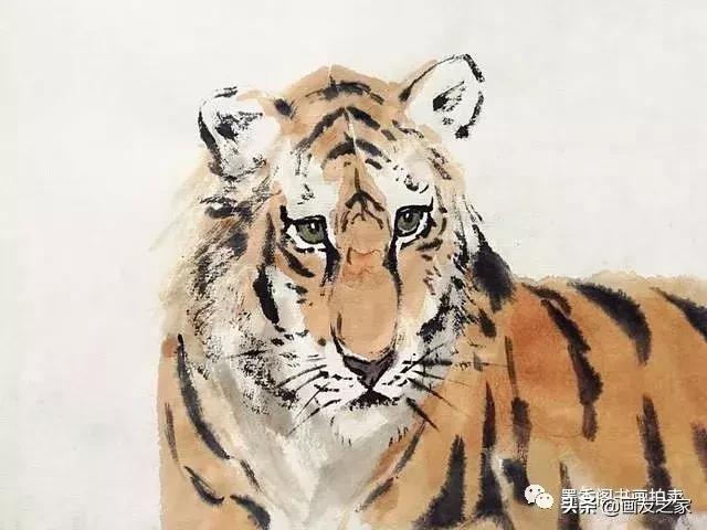 蔡育贤写意老虎的画法,写意老虎画法教学视频