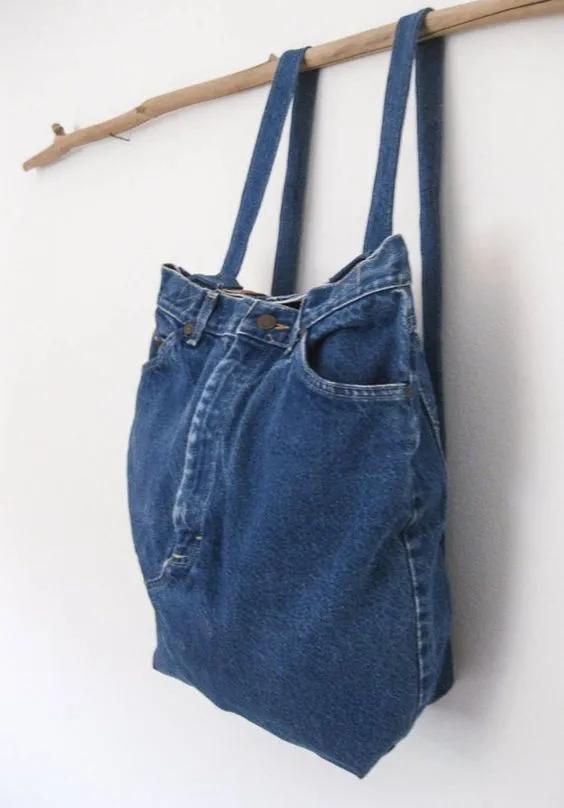 牛仔裤旧了千万别扔,牛仔裤不要扔diy牛仔包颜值很高