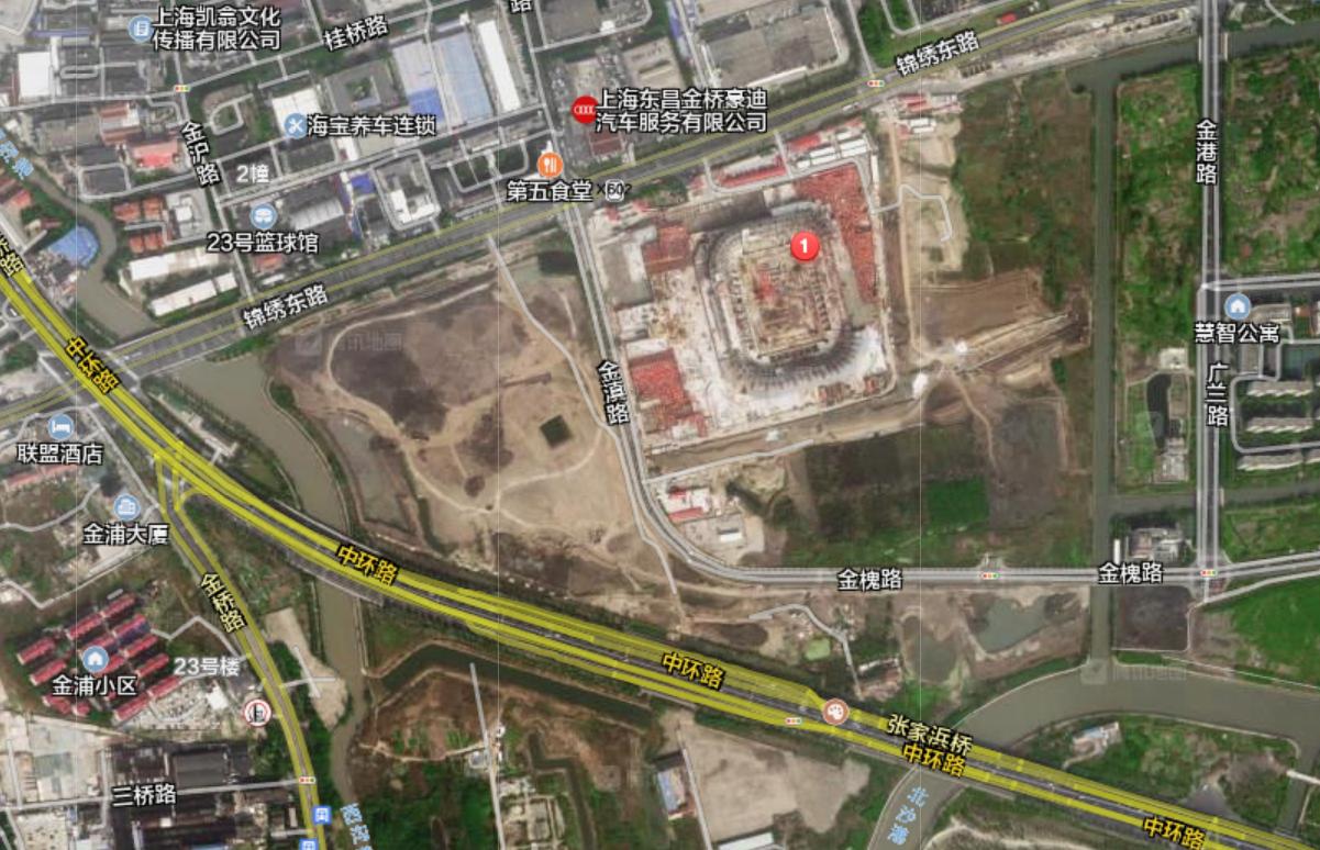 上海浦东专业足球场最新进展,上海浦东足球场最新图片