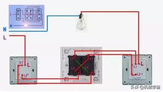 一控单控怎么接线图,一控双控三控四控接线图解