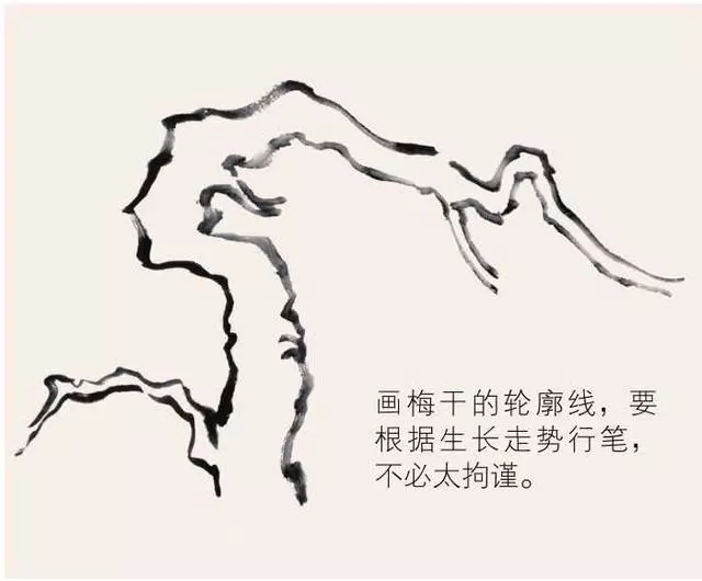 梅花枝干的构图及画法,梅花枝干应该怎么画国画