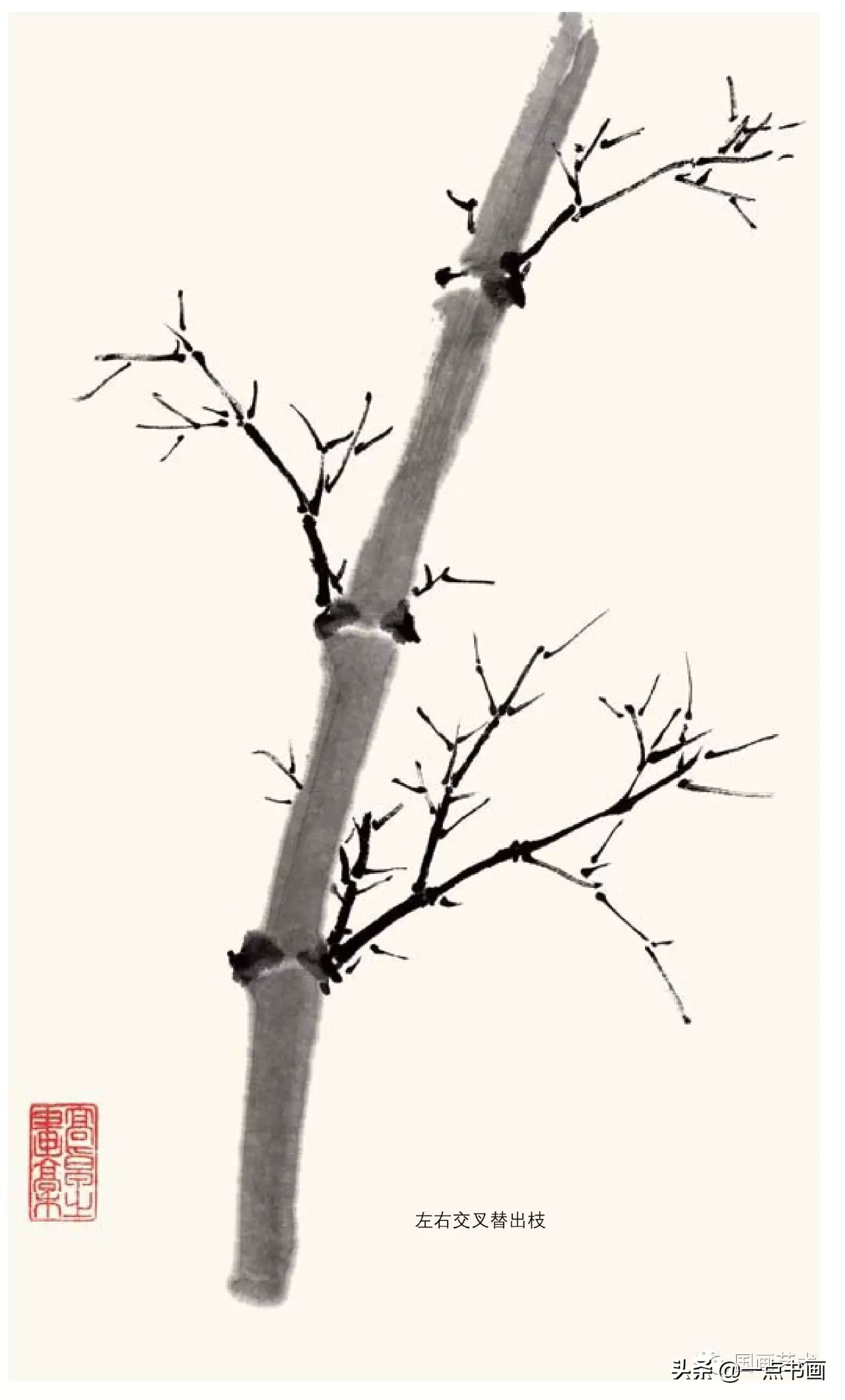梅花画法教程,竹子画法教程
