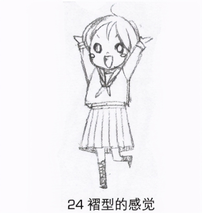 女生动漫裙子怎么画,动漫女孩裙子上的褶皱怎么画