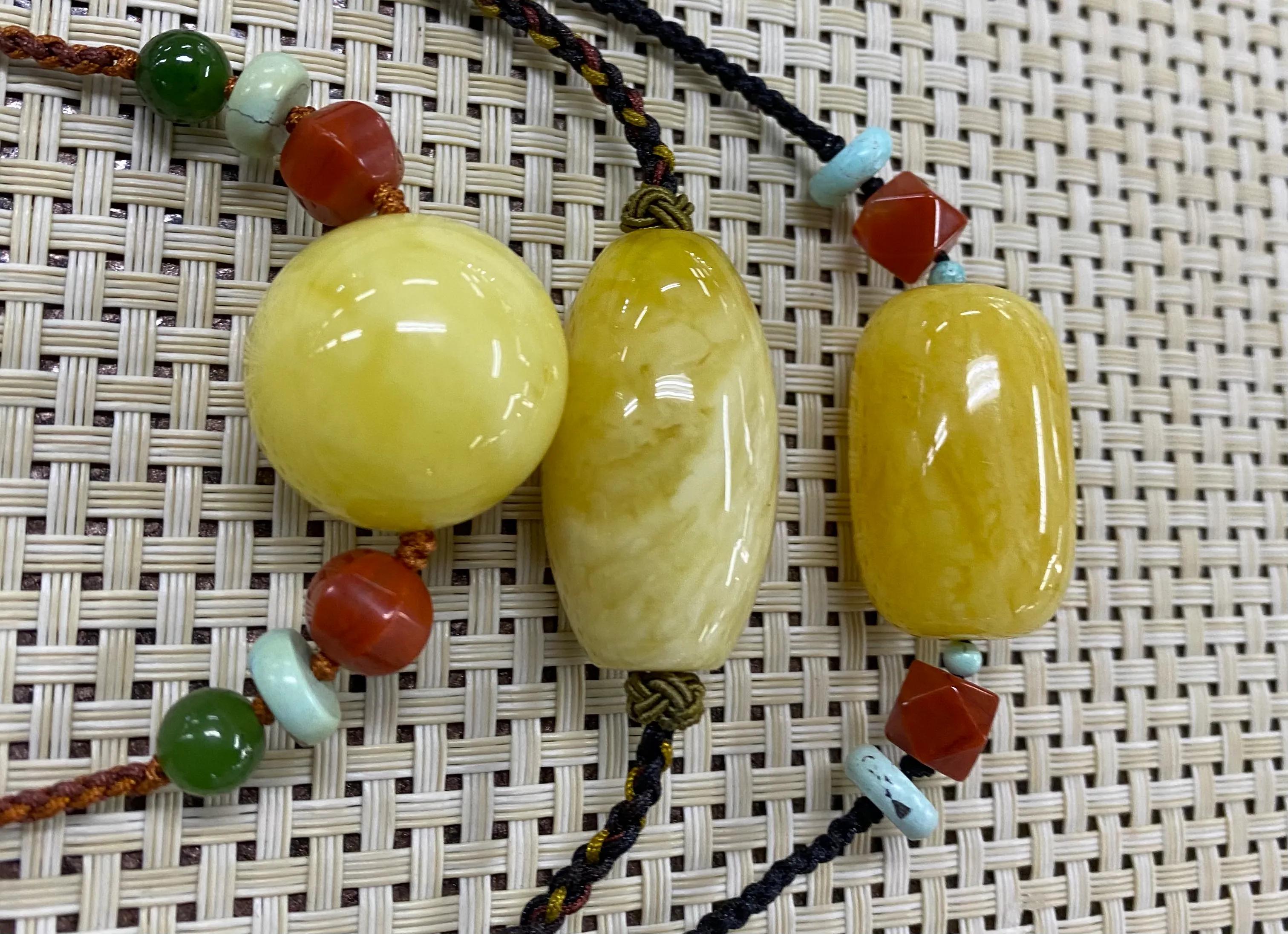 原矿蜜蜡锁骨项链