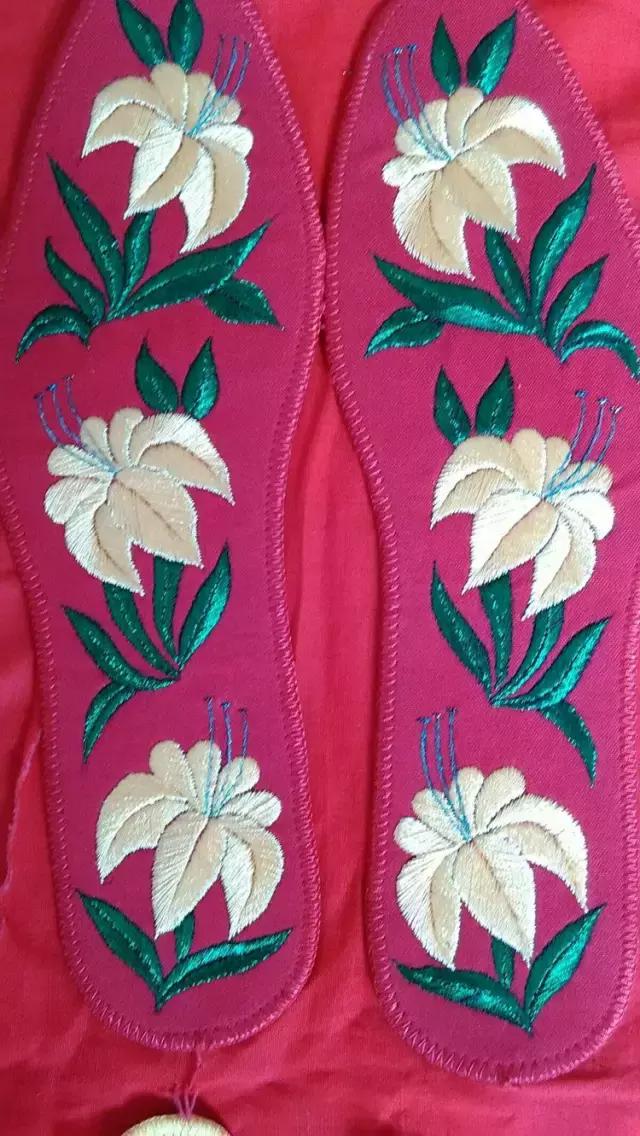 刺绣鞋垫花样各种图案教程,几何鞋垫图案鞋垫绣法