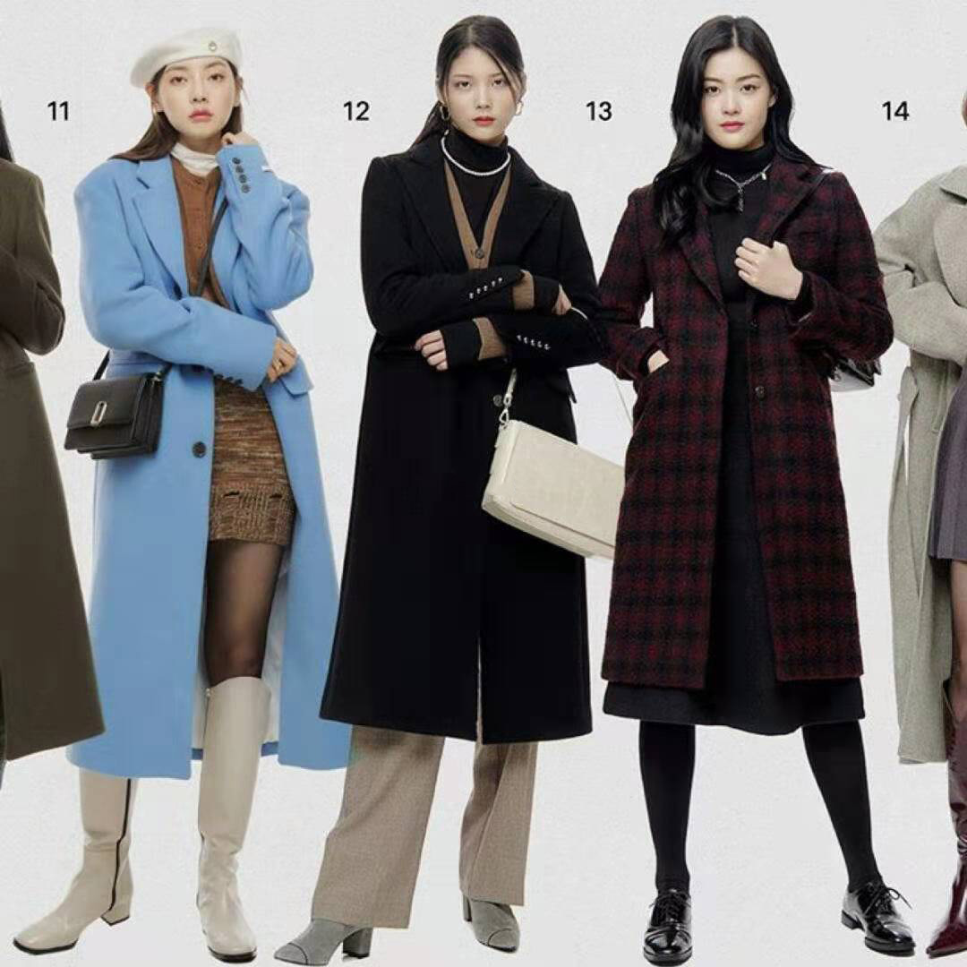 韩国女星究竟有多会穿,黑色大衣穿搭街拍韩国