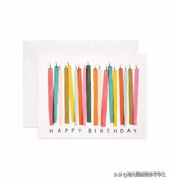 幼儿园小朋友过生日手工贺卡,生日贺卡蜡烛立体