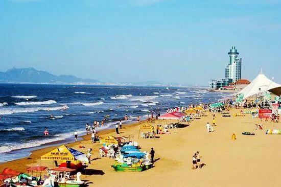 辽宁网红海滩,辽宁海滩全景图