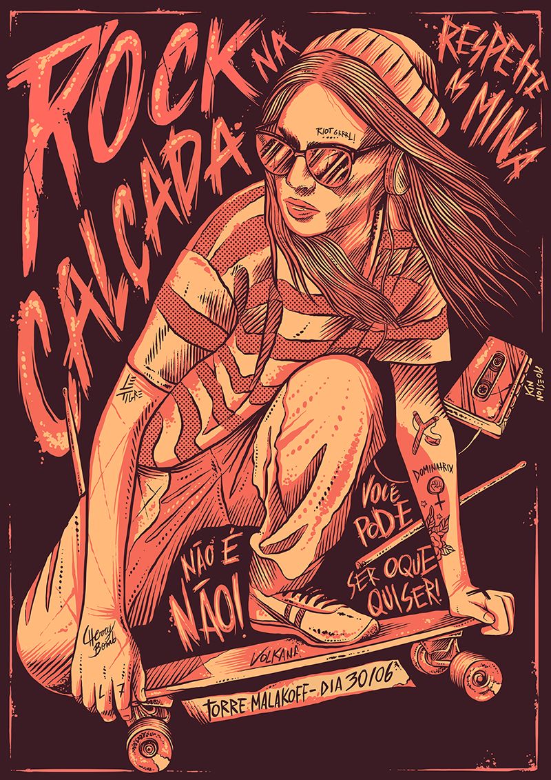 酷炫涂鸦设计,涂鸦风格人物插画