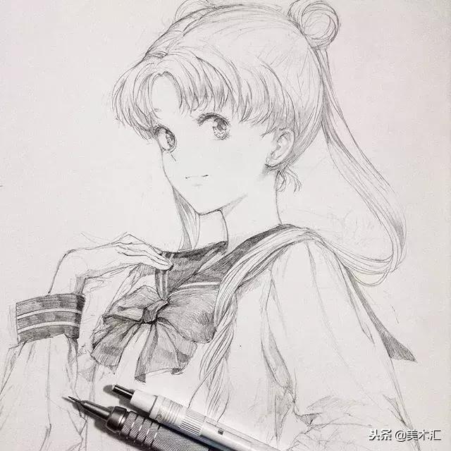 线条感十足的动漫人物,线条感很强的人物素描