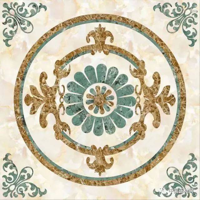 石材水刀加工方法,地面玄关石材水刀拼花效果图