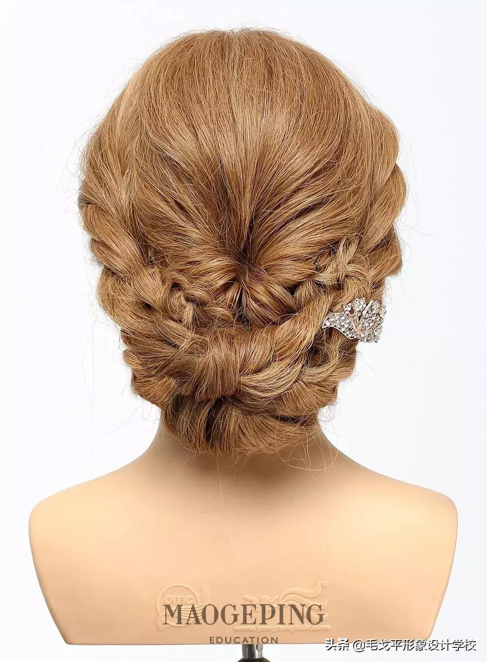 简单高贵晚宴发型步骤,时尚晚宴发型教程