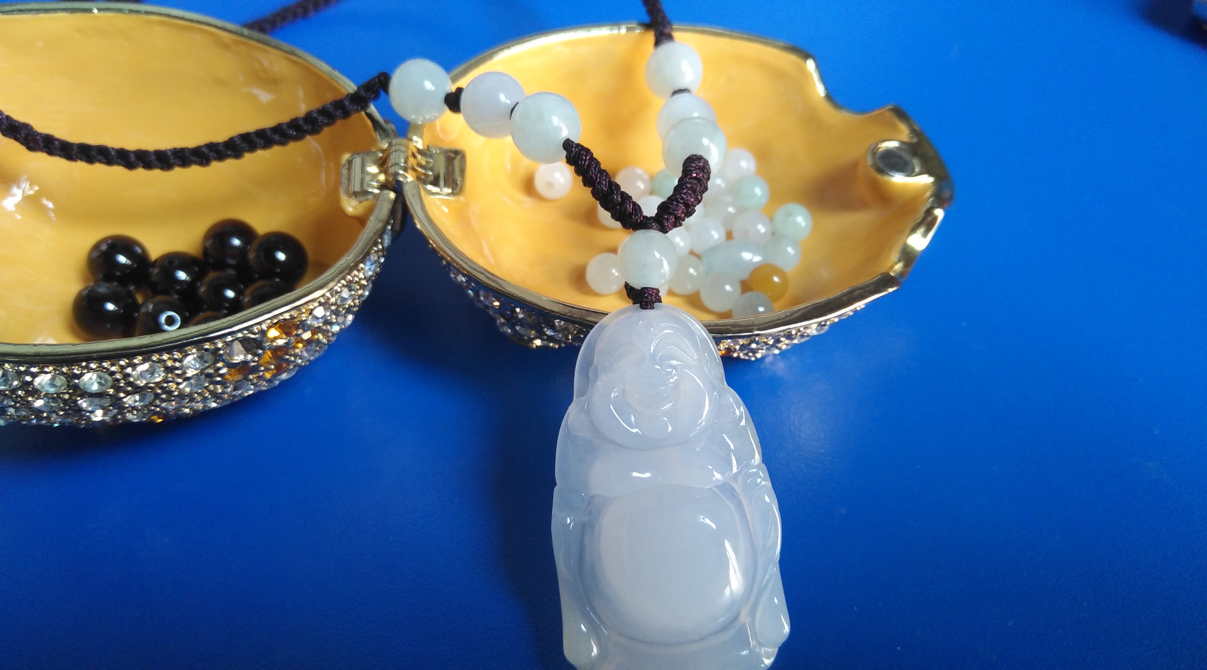 玉器吊坠配金珠子绳子打结方法,玉器吊坠的绑法图解