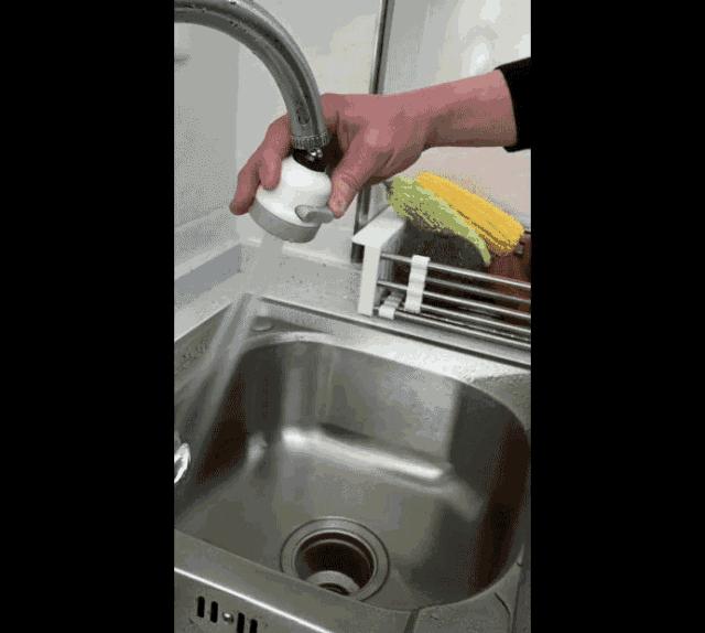 国货新品防溅水花洒，洗碗碟360°一冲即净，1年节省300块水费