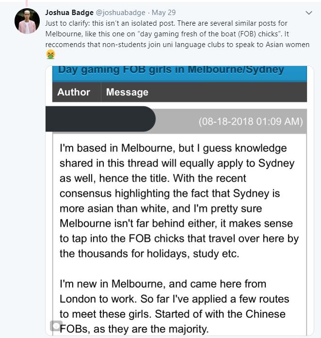 澳洲网友扒出“猎物捕捉攻略”网站，狩猎目标竟是女性？