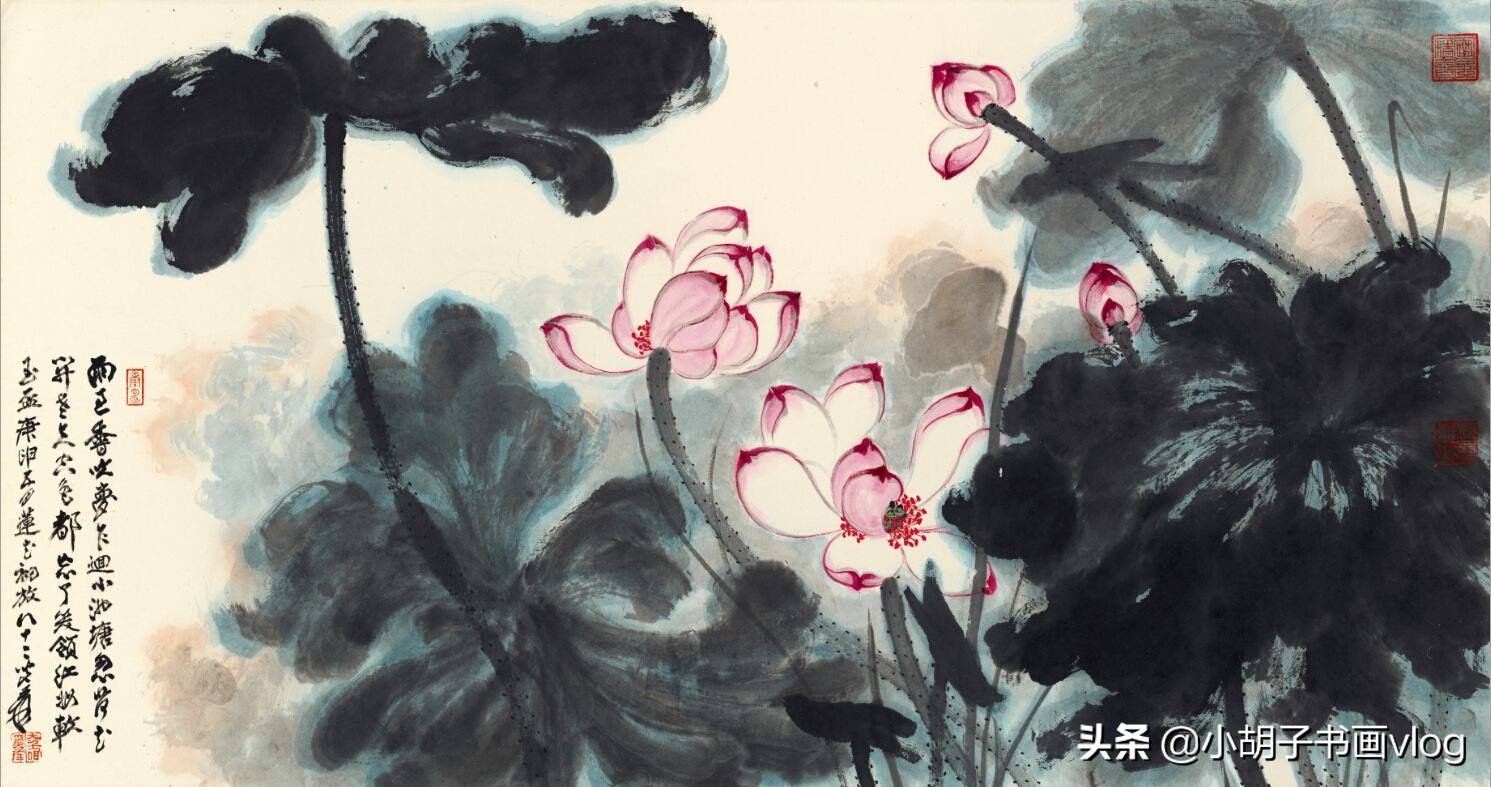 肖战梅花水墨画,肖战画梅花卡点