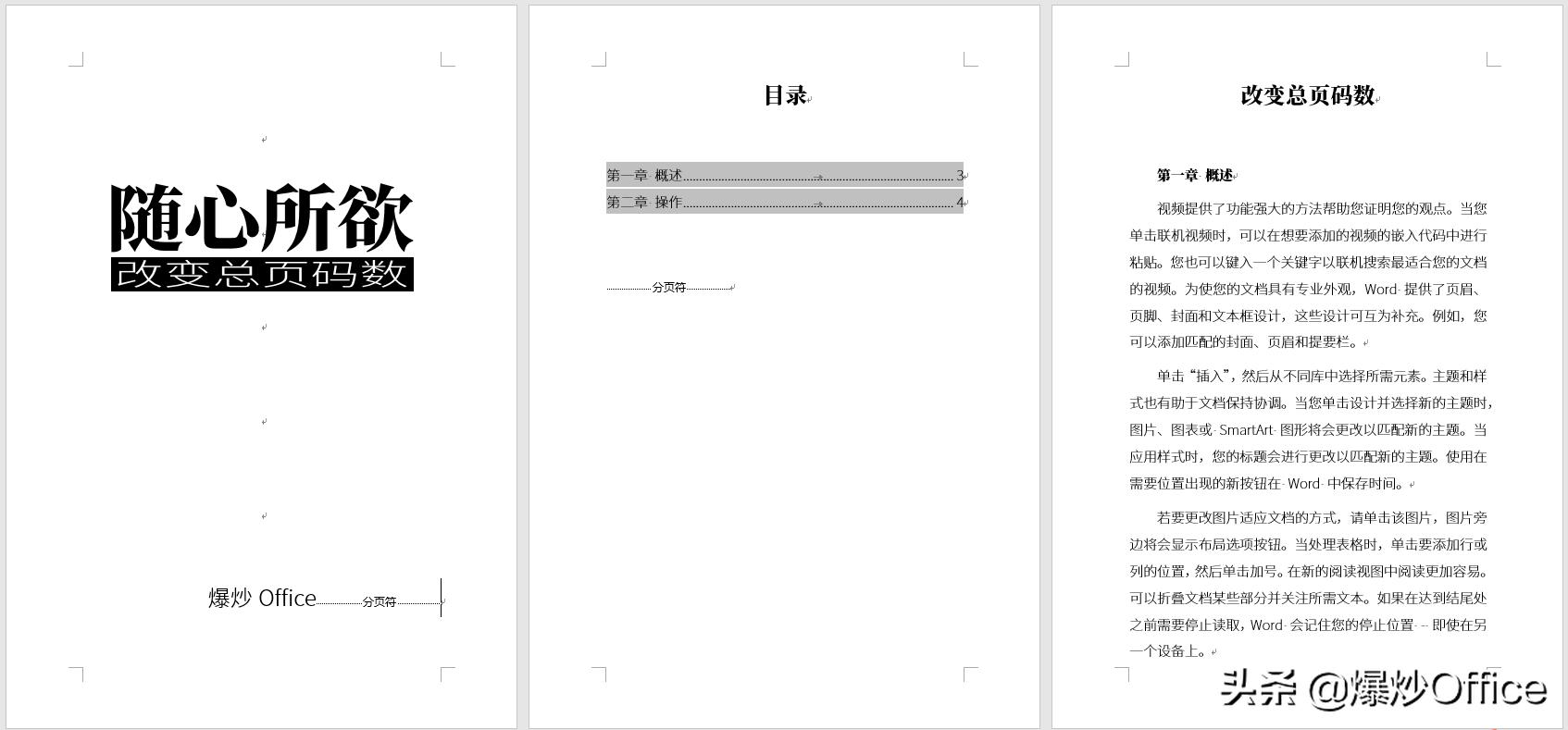 word文档如何自由调整页码,word文档的页码数怎么操作