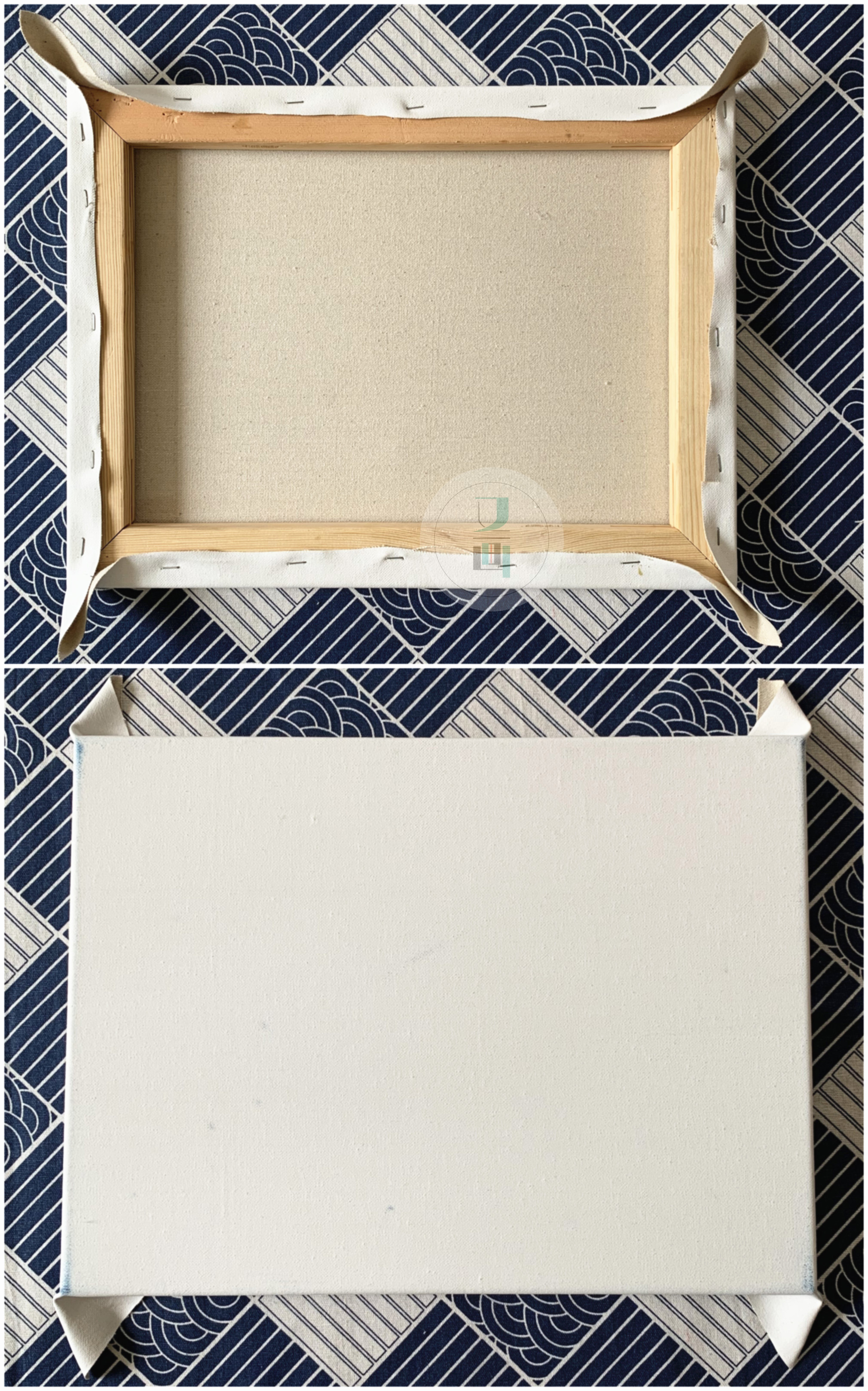 油画绷布过程,油画绷布折角技巧