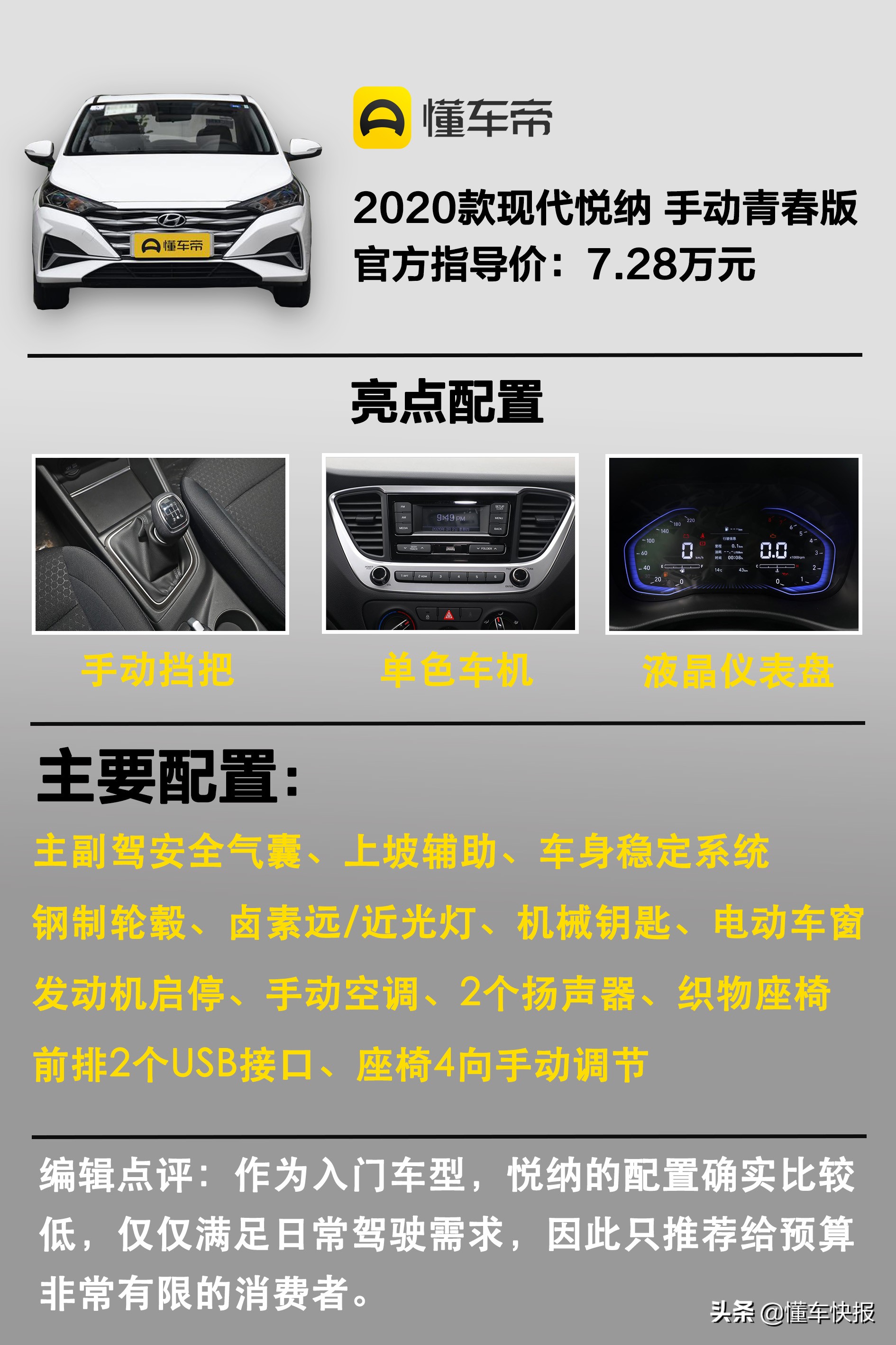 现代悦纳2022款最低配多少钱,精英版配置