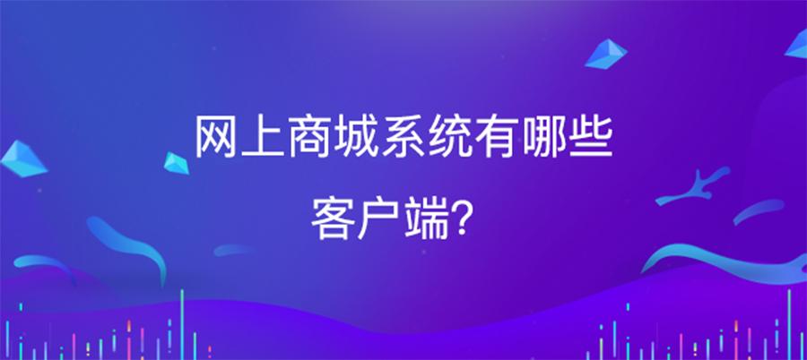 一文告诉你网上商城系统有哪些客户端？