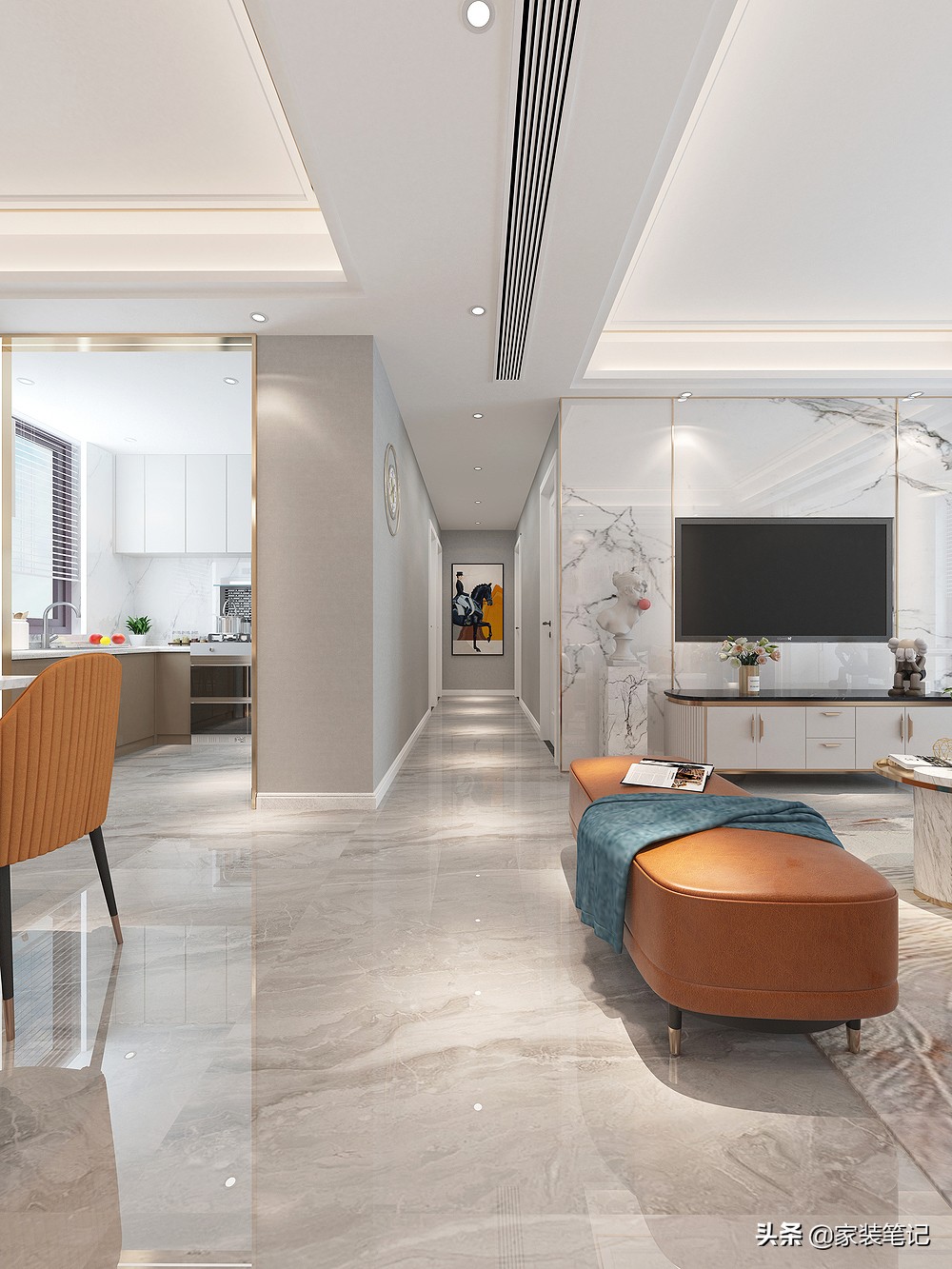 看了样板间就想买,轻奢风样板房小户型