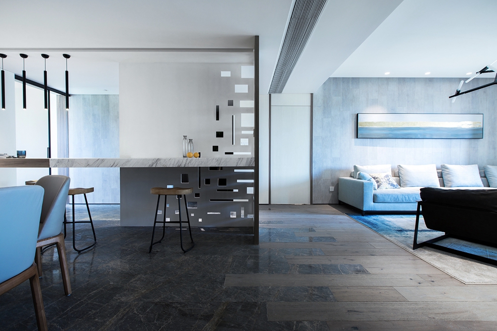 悬空电视柜台面无缝拼接,这是我见过最现代风装修