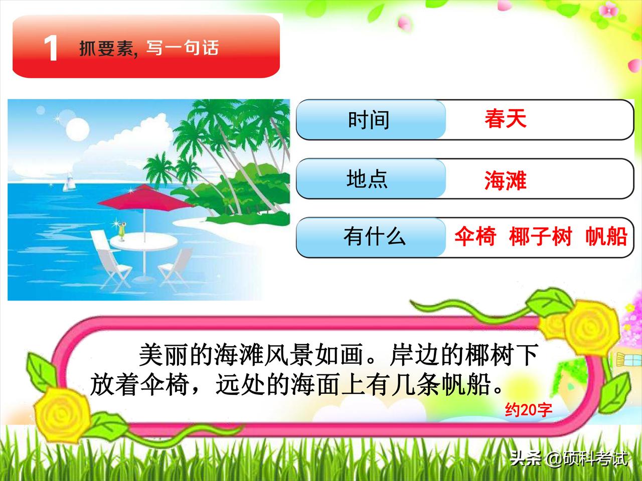 一二年级语文看图写话专项练习:20个详细教程+练习范文,可*载下**