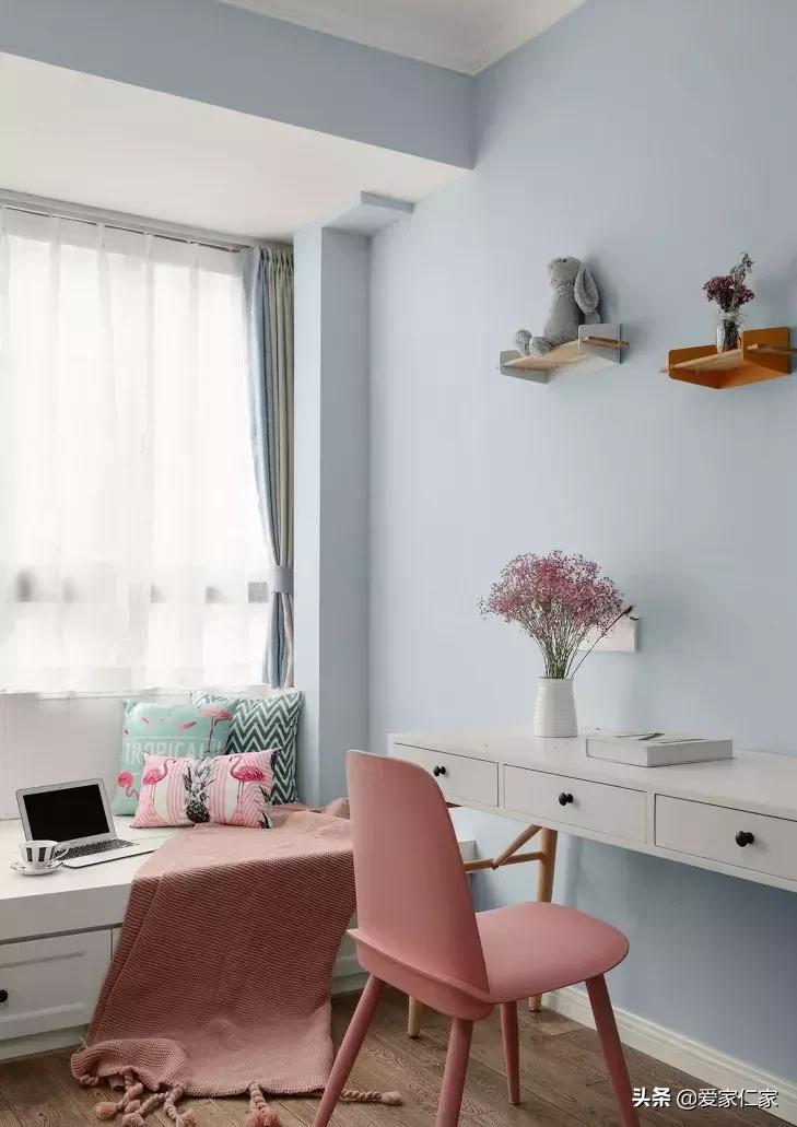 127平北欧三居室轻松惬意浪漫优雅,140平四房朝南北欧简约风格