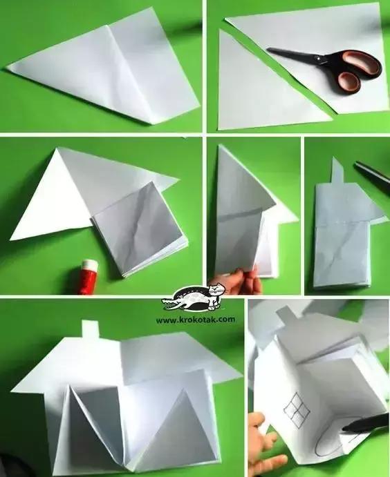 做立体书房子教程,迷你立体书纸房子教程