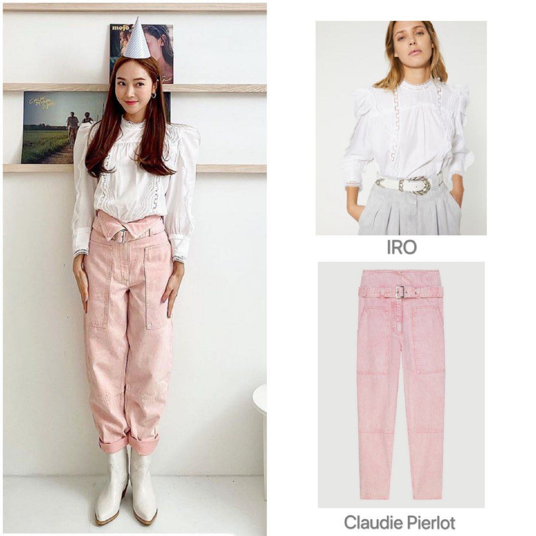 郑秀妍白裤子怎么搭配,郑秀妍白色裤子搭配