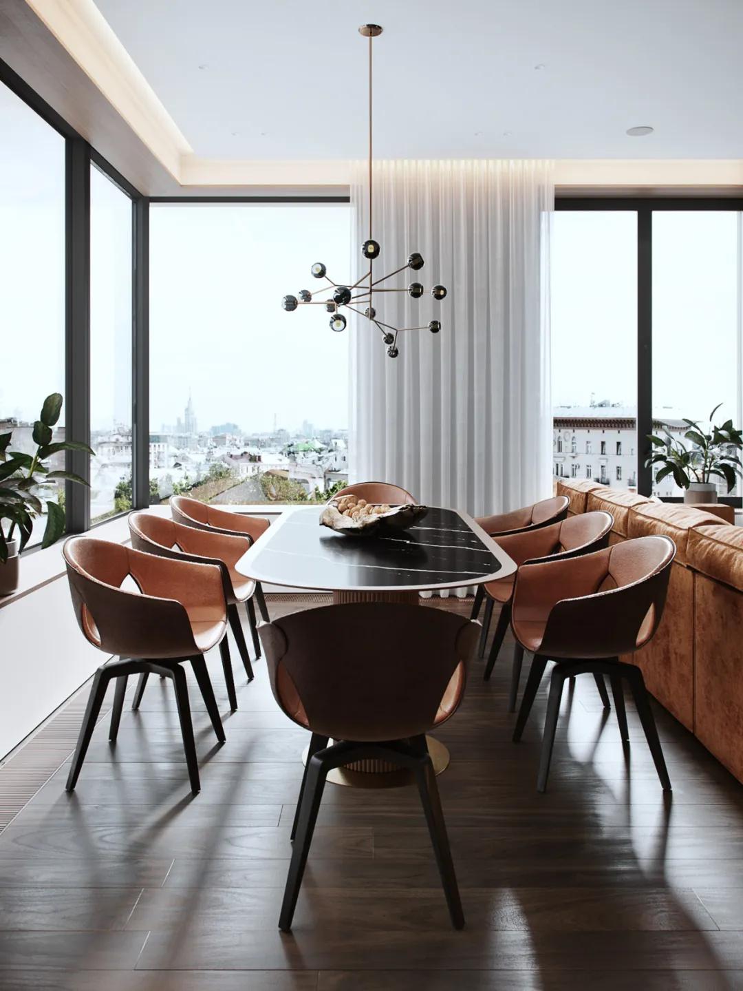 胡桃木家具体现的美,胡桃木与大理石的结合