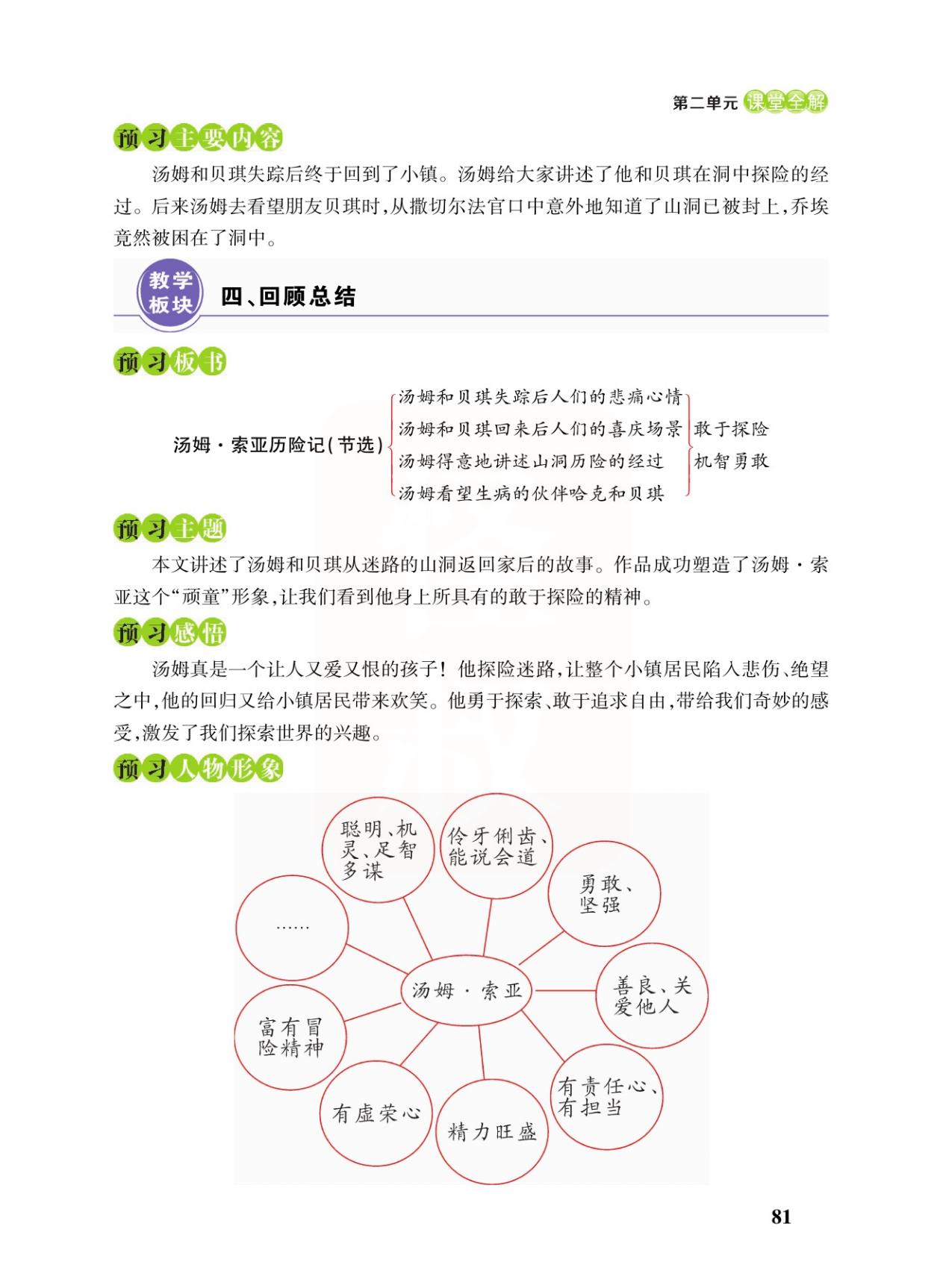 六年级语文下册，第7课《汤姆.索亚历险记》课堂笔记及全文解析