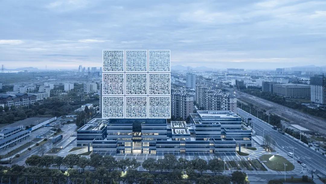 萧山科技城能量魔方夜景,萧山科技城创业谷魔方城