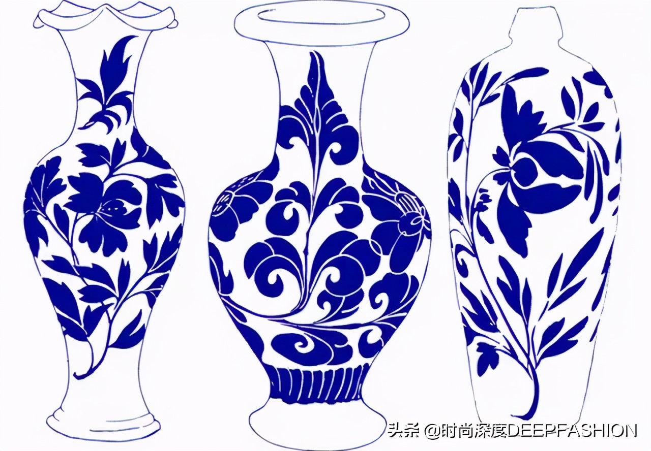 中国传统纹样“之”青花纹样