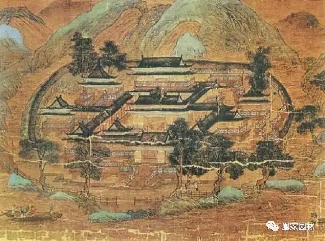 凰家园林,中国风庭院别墅绘画