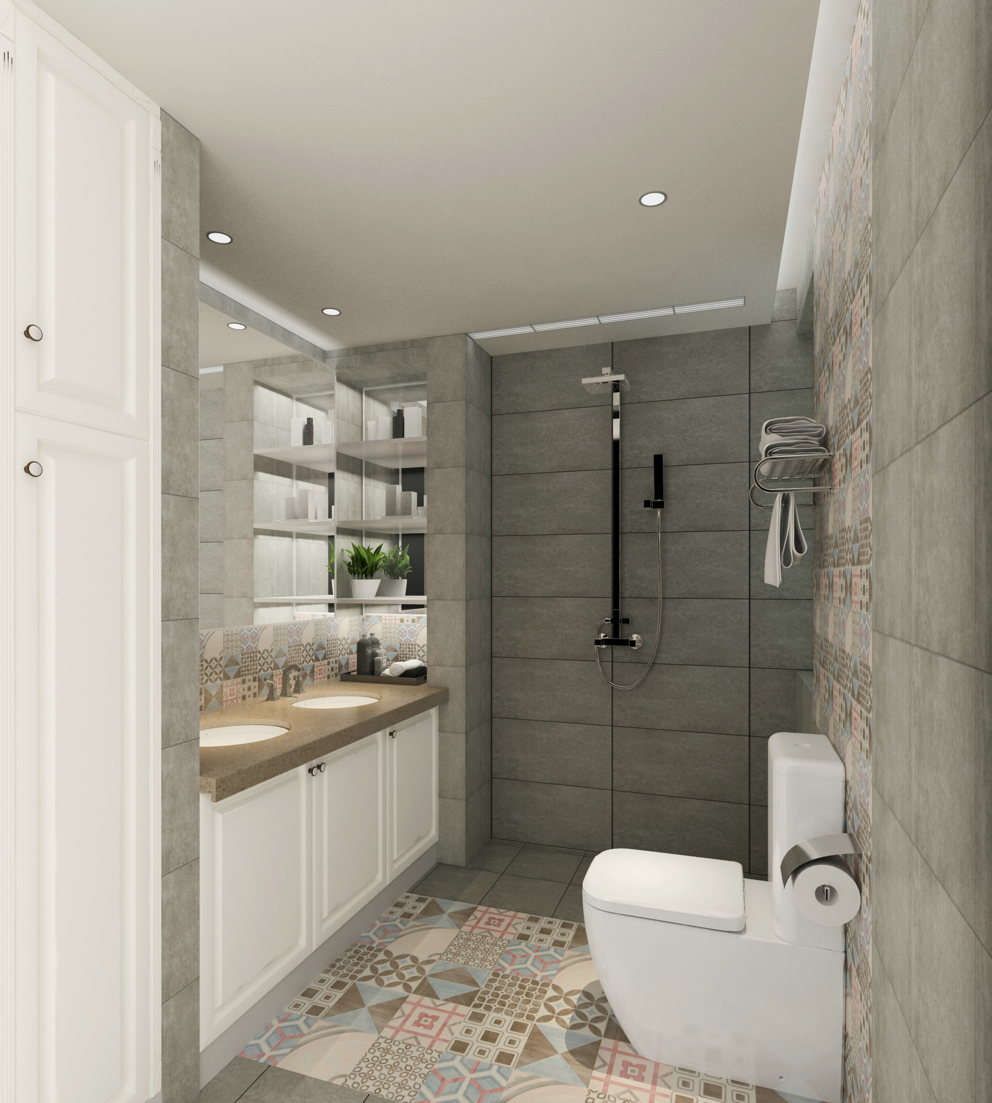 美式乡村风120平米三室装修