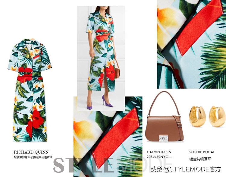 风情万千复古印花,法式风情印花长裙