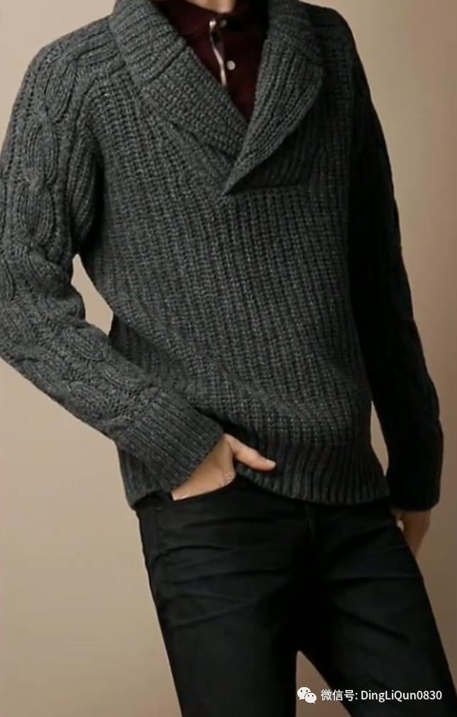 男式针织衫简单又好看的花样,编织教程男士高档中长开衫针织衫